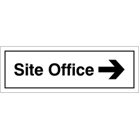 Site Office Arrow Right Door Sign Site Office Right Door Sign