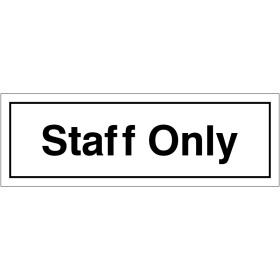 Staff Only Door Sign Staff Only Door Sign