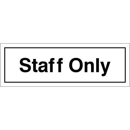 Staff Only Door Sign