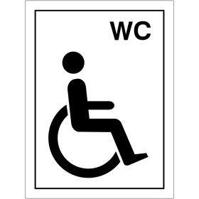 Disabled WC Symbol Toilet Door Sign Disabled WC Symbol Toilet Door Sign