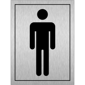 Male Toilet Brushed Aluminium Door Sign Male Toilet Brushed Aluminium Door Sign