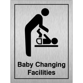Baby Changing Facilities (Portrait) Toilet Aluminium Door Sign Baby Changing Facilities (Portrait) Toilet Aluminium Door Sign