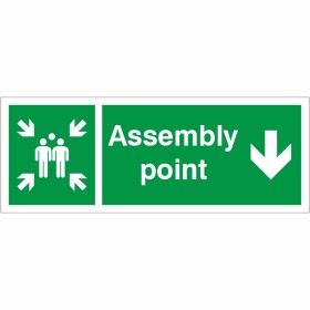 Assembly Point Down Sign Assembly Point Down Sign