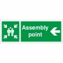 Assembly Point Arrow Left Sign | Rainbow Safety