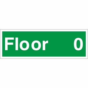 Floor 0 - Floor Level Identification Sign Floor 0 - Floor Level Identification Sign