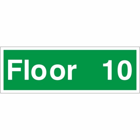 Floor 10 - Floor Level Identification Sign