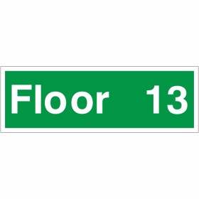 Floor 13 - Floor Level Identification Sign Floor 13 - Floor Level Identification Sign