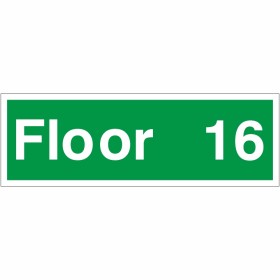 Floor 16 - Floor Level Identification Sign Floor 16 - Floor Level Identification Sign