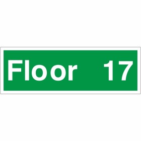 Floor 17 - Floor Level Identification Sign Floor 17 - Floor Level Identification Sign