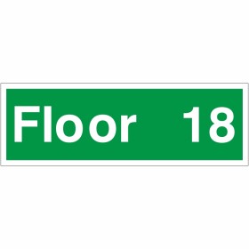 Floor 18 - Floor Level Identification Sign Floor 18 - Floor Level Identification Sign
