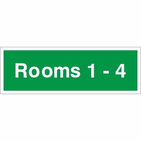 Rooms 1-4 Wayfinding Indicator Sign Rooms 1-4 Wayfinding Indicator Sign