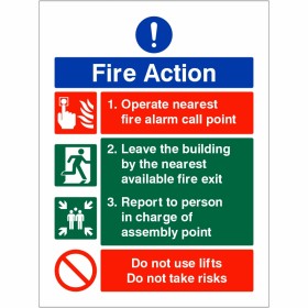 Operate Nearest Fire Alarm Call Point Sign Operate Nearest Fire Alarm Call Point Sign