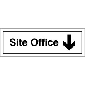 Site Office Arrow Down Door Sign Site Office Arrow Down Door Sign