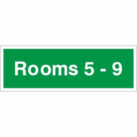 Rooms 5-9 Wayfinding Indicator Sign Rooms 5-9 Wayfinding Indicator Sign