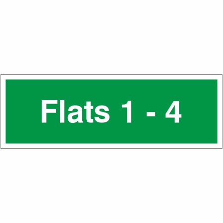 Flats 1-4 Wayfinding Indicator Sign