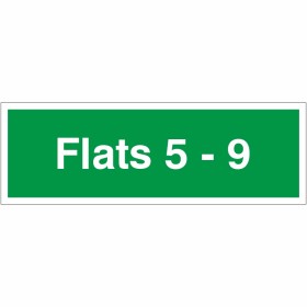 Flats 5-9 Wayfinding Indicator Sign Flats 5-9 Wayfinding Indicator Sign