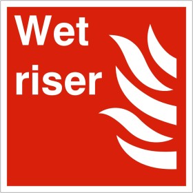 Wet Riser Symbol Sign Wet Riser Sign - 200mm x 200mm | Rainbow Safety