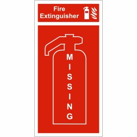 Fire extinguisher missing location panel 400x800mm Fire extinguisher missing location panel 400x800mm