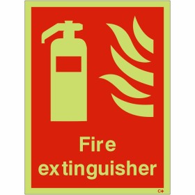 Glow in the Dark Fire Extinguisher Sign Glow in the Dark Fire Extinguisher Sign