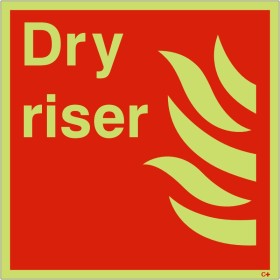 Glow in the Dark Dry Riser Sign Glow in the Dark Dry Riser Sign