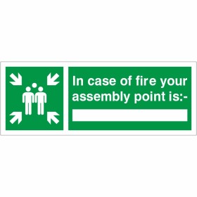 In Case Of Fire Your Assembly Point Is Sign In Case Of Fire Your Assembly Point Is Sign | Rainbow Safety