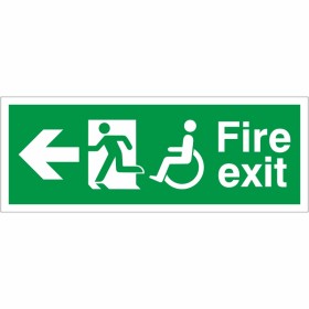 Refuge Fire Exit Left Sign Refuge Fire Exit Left Sign