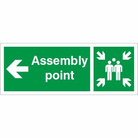 Assembly Point Arrow Left Sign Assembly Point Arrow Left Sign | Rainbow Safety