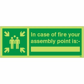 Glow In The Dark Your Assembly Point Is Sign Photoluminescent Your Assembly Point Is Sign