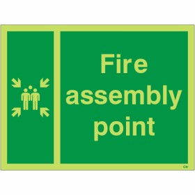 Glow in the Dark Fire Assembly Point Sign Glow in the Dark Fire Assembly Point Sign