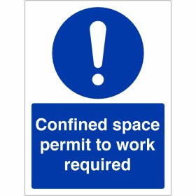 Confined Space Permit To Work Required Sign Confined Space Permit To Work Required Sign