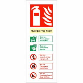 Fluorine Free Foam Fire Extinguisher ID Sign Fluorine Free Foam Fire Extinguisher ID Sign