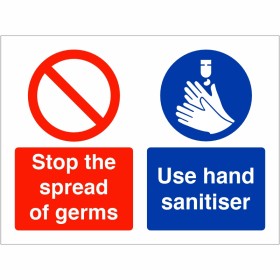 Stop The Spread Of Germs Use Hand Sanitiser Hygiene Sign Stop The Spread Of Germs Use Hand Sanitiser Hygiene Sign