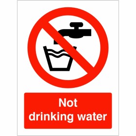 Not Drinking Water Sign Not Drinking Water Sign