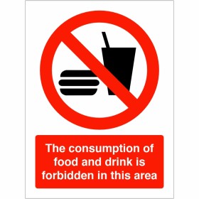 The Consumption Of Food And Drink Is Forbidden In This Area Sign The Consumption Of Food And Drink Is Forbidden In This Area Sign