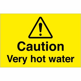 Caution Very Hot Water Temperature Sign Caution Very Hot Water Temperature Sign