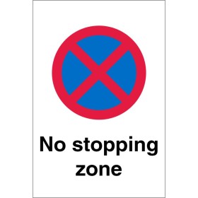 No Stopping Zone Sign No Stopping Zone Sign