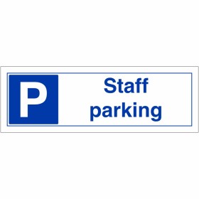 Staff Parking Sign Staff Parking Sign