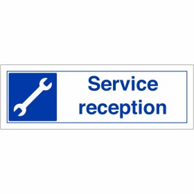 Service Reception Sign Service Reception Sign