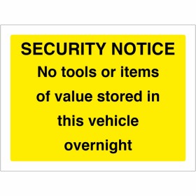 Security Notice Sign Security Notice Sign