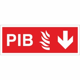 Premises Information Box (PIB) Arrow Down Sign Premises Information Box (PIB) Arrow Down Sign