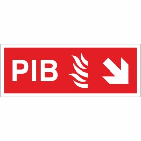 Premises Information Box (PIB) Arrow Down Right Sign Premises Information Box (PIB) Arrow Down Right Sign