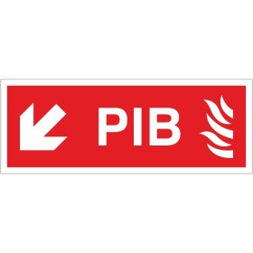 Premises Information Box (PIB) Arrow Down Left Sign Premises Information Box (PIB) Arrow Down Left Sign