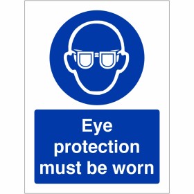 Eye Protection Must Be Worn Sign Eye Protection Must Be Worn Sign