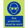 Eye Protection Must Be Worn Photoluminescent Sign