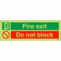 Fire Exit Do Not Block Sign