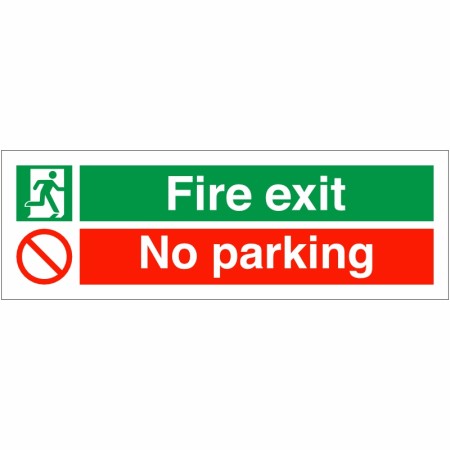 Fire Exit No Parking Sign