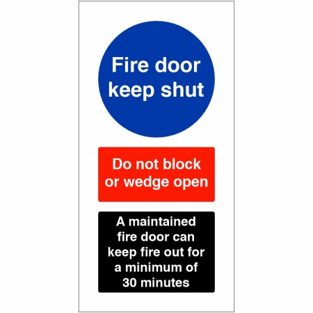Fire Door Keep Shut - A Maintained Fire Door Sign