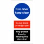 Fire Door Keep Clear - Help Protect Lives Sign