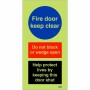 Fire Door Keep Clear - Help Protect Lives Sign