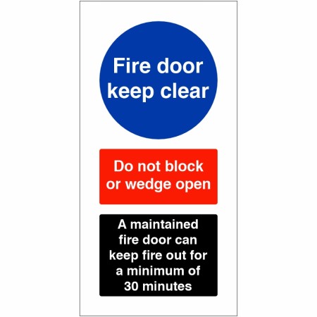 Fire Door Keep Clear - A Maintained Fire Door Sign